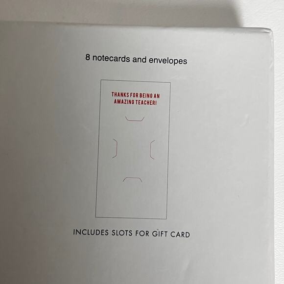 The Best Teacher in the World Notecard Envelopes Set of 8 - Picture 10 of 11